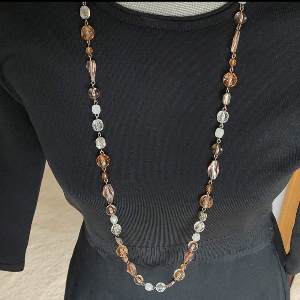 Brown beaded necklace